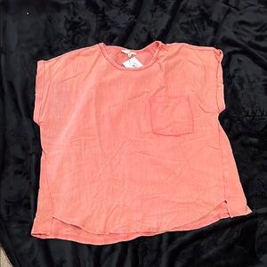 Easel Pink Short Sleeve Tee Relaxed Fit